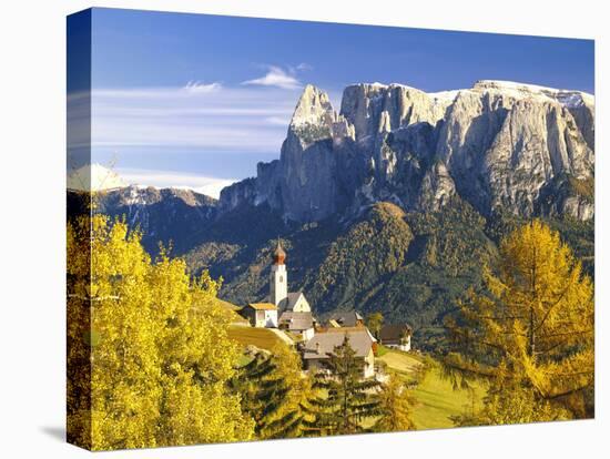 Italy, South Tyrol, Mittelberg, Schlern, Autumn-Thonig-Premier Image Canvas