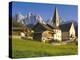 Italy, South Tyrol, Villn?Tal, St. Magdalena, Church, Mountains, 'Geislerspitzen'-Thonig-Premier Image Canvas