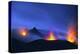 Italy, Stromboli. Long Exposure Image of Three Eruptions at Night-David Slater-Premier Image Canvas