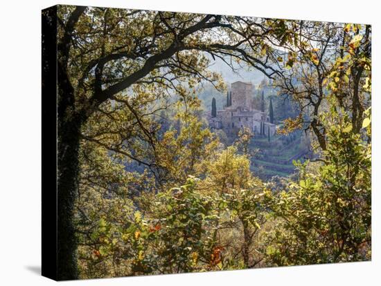 Italy, Tuscany. Tower House Cassero Di Grignano in Chianti-Julie Eggers-Premier Image Canvas