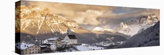 Italy, Veneto, Dolomites, the Small Church of Colle Santa Lucia-Luciano Gaudenzio-Premier Image Canvas