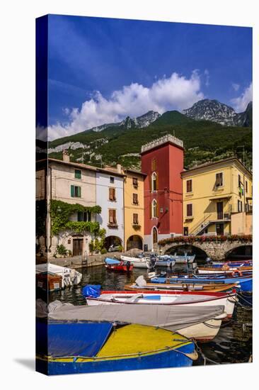 Italy, Veneto, Lake Garda, Cassone Di Malcesine, Harbour Against Monte Baldo-Udo Siebig-Premier Image Canvas