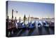 Italy, Veneto, Venice. Gondolas Tied to the Pier at the Bacino Di San Marco-Ken Scicluna-Premier Image Canvas