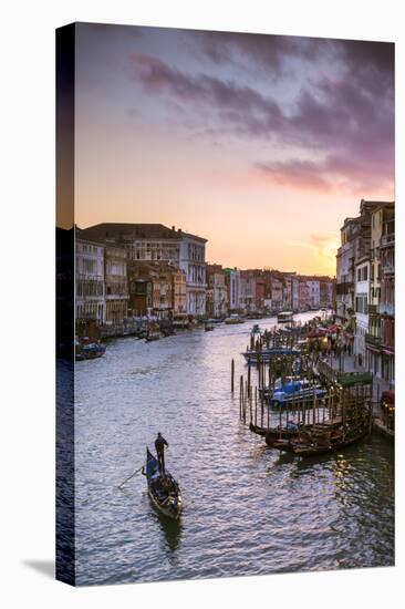 Italy, Veneto, Venice. Grand Canal at Sunset from Rialto Bridge-Matteo Colombo-Premier Image Canvas