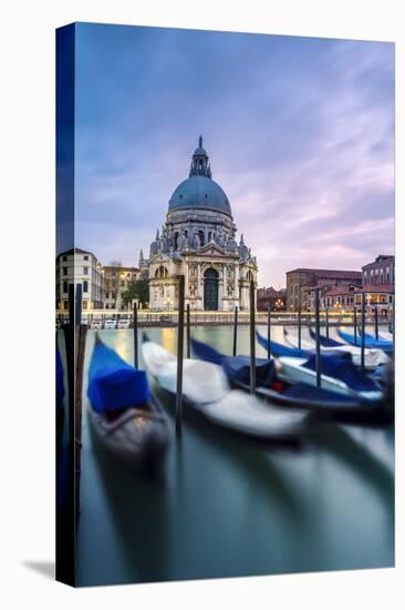 Italy, Veneto, Venice. Santa Maria Della Salute Church on the Grand Canal, at Sunset-Matteo Colombo-Premier Image Canvas