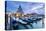 Italy, Veneto, Venice. Santa Maria Della Salute Church on the Grand Canal, at Sunset-Matteo Colombo-Premier Image Canvas