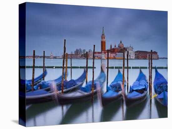 Italy, Veneto, Venice, St. Mark's Square, Gondolas, San Giorgio Maggiore, Lagoon, Evening Mood-Rainer Mirau-Premier Image Canvas