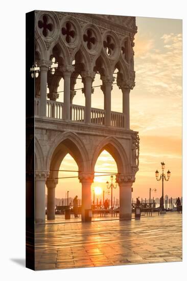 Italy, Veneto, Venice. Sunrise over Piazzetta San Marco and Doges Palace-Matteo Colombo-Premier Image Canvas