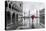 Italy, Veneto, Venice. Woman with Red Umbrella in Front of Doges Palace with Acqua Alta (Mr)-Matteo Colombo-Premier Image Canvas