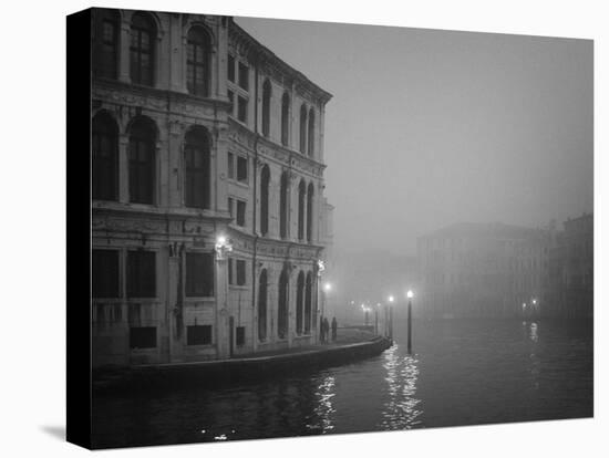 Italy, Venice. Building with Grand Canal on Foggy Morning-Bill Young-Premier Image Canvas