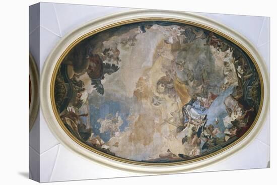 Italy, Venice, Ceiling of Church of Pieta or St Mary of Visitation, Coronation of Mary-Giambattista Tiepolo-Premier Image Canvas