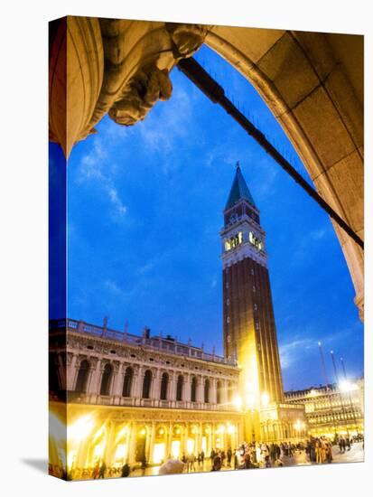 Italy, Venice, Evening view of Bell Tower at San Marco Square-Terry Eggers-Premier Image Canvas
