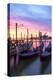 Italy, Venice. Gondolas Moored on Riva Degli Schiavoni at Sunrise-Matteo Colombo-Premier Image Canvas