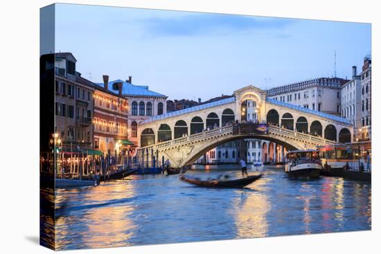 Italy, Venice. Grand Canal and Rialto Bridge-Matteo Colombo-Premier Image Canvas