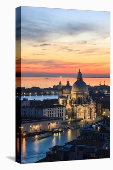 Italy, Venice, Santa Maria Della Salute Church from the Campanile at Sunset-Matteo Colombo-Premier Image Canvas