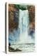 Ithaca, New York - View of Taughannock Falls from the Bottom-Lantern Press-Stretched Canvas