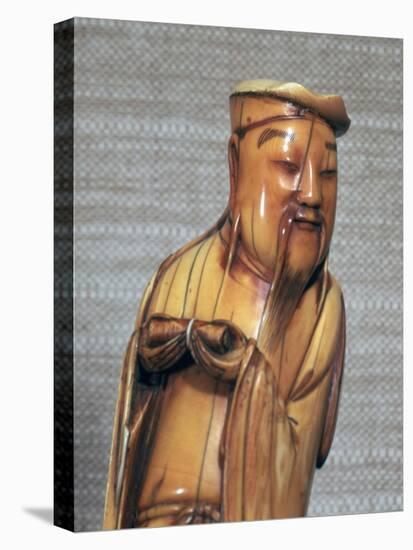 Ivory Chinese figurine of Chang Kuo Lao, 17th century-Unknown-Premier Image Canvas