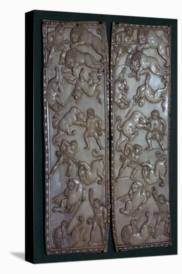 Ivory diptych from Constantinople, 6th century-Unknown-Premier Image Canvas