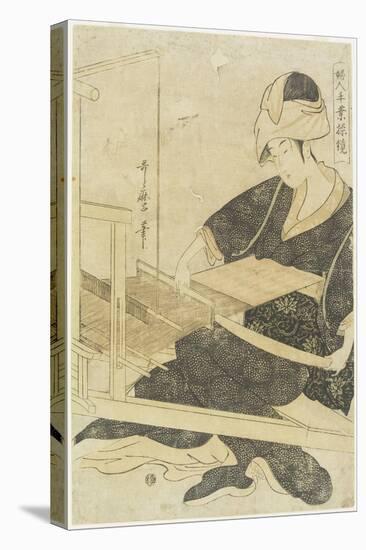 Iweaving on a Loom C. 1797-1798-Kitagawa Utamaro-Premier Image Canvas