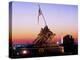 Iwo Jima Memorial at dawn, Washington Monument, Washington DC, USA-null-Premier Image Canvas