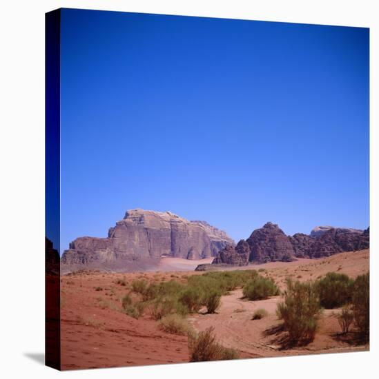 Jabal Rum, Desert Landscape in Southern Jordan, Wadi Rum, Jordan, Middle East-Christopher Rennie-Premier Image Canvas