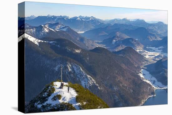 Jachenau and Karwendel mountain range. View from Mt. Herzogstand near lake Walchensee. Germany-Martin Zwick-Premier Image Canvas