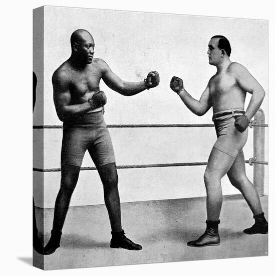 Jack Johnson and James Jeffries, 1910-null-Premier Image Canvas