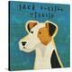 Jack Russell Terrier (square)-John W Golden-Stretched Canvas