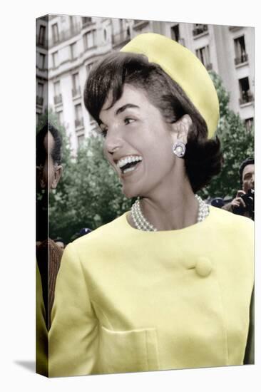 Jackie Kennedy a Paris-null-Stretched Canvas