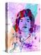 Jackie Kennedy Watercolor-Anna Malkin-Stretched Canvas