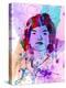 Jackie Kennedy Watercolor-Anna Malkin-Stretched Canvas