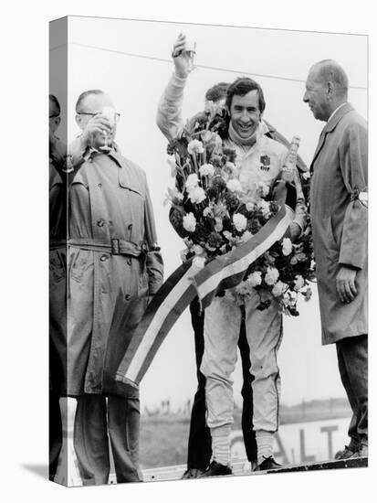 Jackie Stewart, Celebrating Victory at the Dutch Grand Prix, Zandvoort, 1968-null-Premier Image Canvas