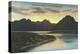 Jackson Lake, Sunset-null-Stretched Canvas