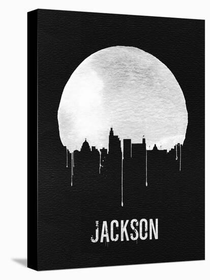 Jackson Skyline Black-null-Stretched Canvas