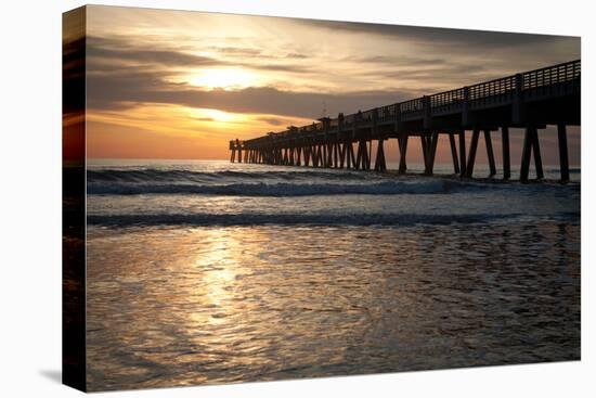 Jacksonville Beach, Florida Fishing Pier in Early Morning.-RobWilson-Premier Image Canvas