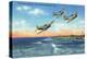 Jacksonville, Florida - US Navy Bombers over the Beach-Lantern Press-Stretched Canvas