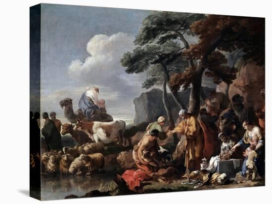 Jacob Burying the Strange Gods under the Oak by Shechem, 17th Century-Sébastien Bourdon-Premier Image Canvas