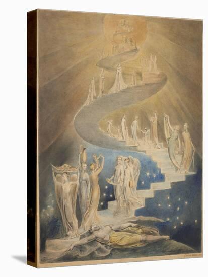 Jacob's Ladder-William Blake-Stretched Canvas