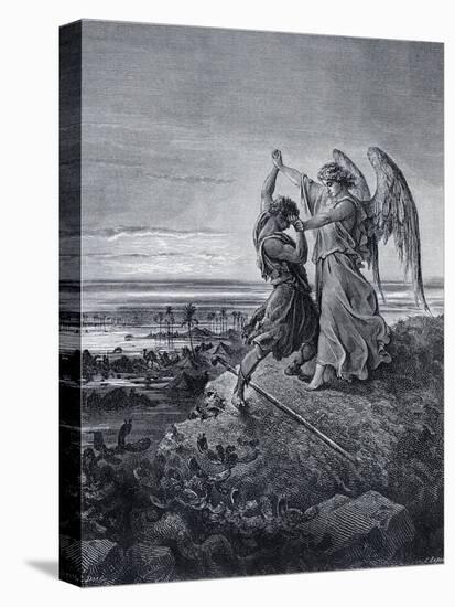 Jacob Wrestling with the Angel-Gustave Doré-Premier Image Canvas