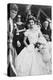 Jacqueline Bouvier Kennedy Emerging from St. Mary's Church on Her Wedding Day, September 12, 1953-null-Stretched Canvas