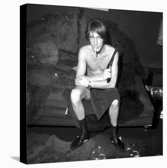 Jacques Dutronc Smoking a Cigarette and Holding a Revolver in 1971-Roldes-Premier Image Canvas