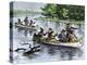 Jacques Marquette and Louis Joliet on the Upper Mississippi River in Canoes, c.1673-null-Premier Image Canvas