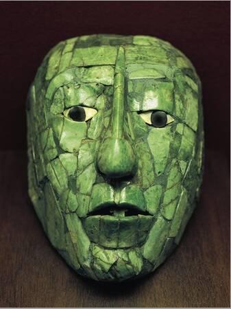 hjælp apologi Broom Jade Mask with Mor-Of-Pearl for Eyes from Palenque, Mexico' Giclee Print |  Art.com