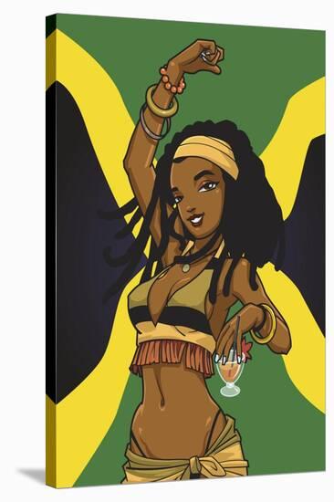 Jamaican Anime Girl-Harry Briggs-Premier Image Canvas