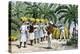 Jamaican Women Carrying Bananas to a Seaport, 1800s-null-Premier Image Canvas