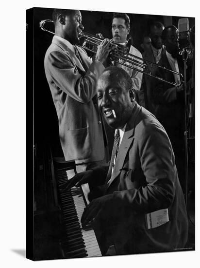 James P. Johnson, Wilbur de Paris and Others at Jam Session-Gjon Mili-Premier Image Canvas