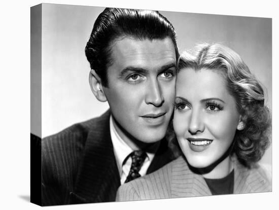 James Stewart and Jean Arthur Mr. SMITH GOES TO WASHINGTON, 1939 directed by FRANK CAPRA (b/w photo-null-Stretched Canvas