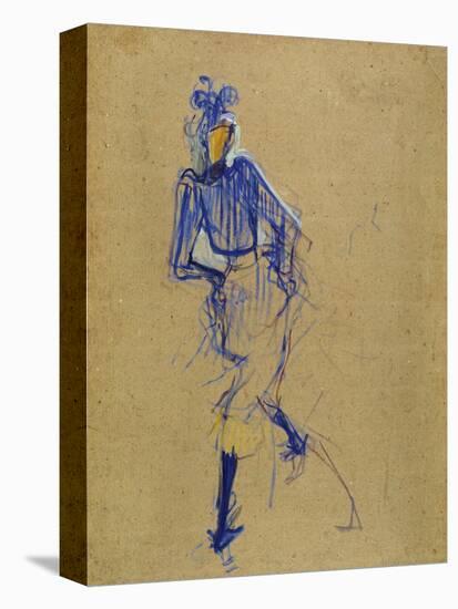 Jane Avril Dancing, circa 1891-1892-Henri de Toulouse-Lautrec-Premier Image Canvas