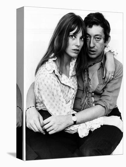 Jane Birkin Actress and Serge Gainsbourg at Home in Their Chelsea Flat-null-Premier Image Canvas