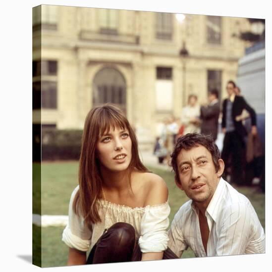 Jane Birkin and Serge Gainsbourg-null-Stretched Canvas